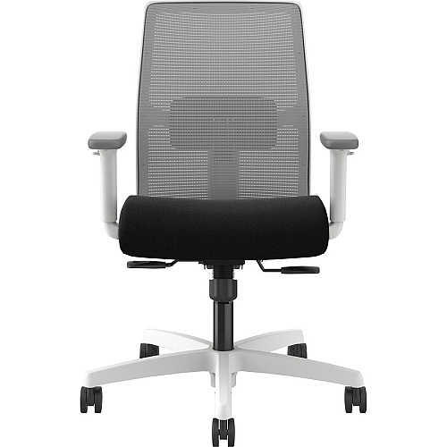 HON Ignition Low-back Task Chair Black Seat Color - Fog Back Color - Mesh Back Material - Designer White Frame Color - Low Back - 1 Each (I2Y1AHFC10DW)
