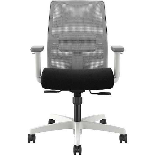 HON Ignition Low-back Task Chair Black Seat Color - Fog Back Color - Mesh Back Material - Designer White Frame Color - Low Back - 1 Each (I2Y1AHFC10DW)