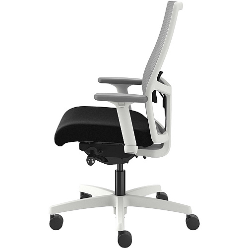 HON Ignition Mid-back Task Chair Black Seat Color - Fog Back Color - Mesh Back Material - Designer White Frame Color - Mid Back - 1 Each (I2Y2AHFC10DW)