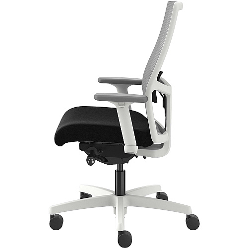 HON Ignition Mid-back Task Chair Black Seat Color - Fog Back Color - Mesh Back Material - Designer White Frame Color - Mid Back - 1 Each (I2Y2AHFC10DW)
