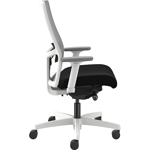 HON Ignition Mid-back Task Chair Black Seat Color - Fog Back Color - Mesh Back Material - Designer White Frame Color - Mid Back - 1 Each (I2Y2AHFC10DW)