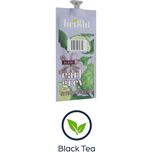 The Bright Tea Co. Earl Grey Black Tea Freshpack Compatible with Flavia Aroma, Flavia Creation 300, FLAVIA Creation 600 - Black Tea - 100 / Carton (48026)