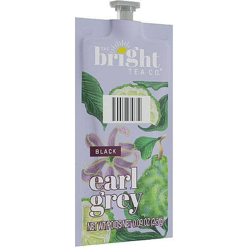 The Bright Tea Co. Earl Grey Black Tea Freshpack Compatible with Flavia Aroma, Flavia Creation 300, FLAVIA Creation 600 - Black Tea - 100 / Carton (48026)