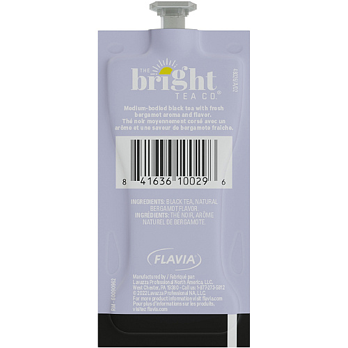 The Bright Tea Co. Earl Grey Black Tea Freshpack Compatible with Flavia Aroma, Flavia Creation 300, FLAVIA Creation 600 - Black Tea - 100 / Carton (48026)