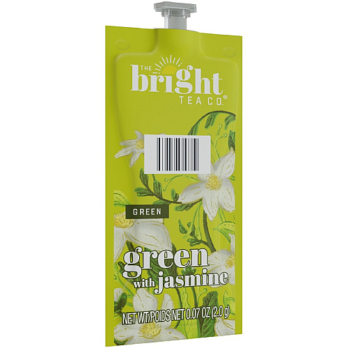 The Bright Tea Co. Jasmine Green Tea Freshpack Compatible with Flavia Aroma, Flavia Creation 300, FLAVIA Creation 600 - Green Tea - 100 / Carton (48023)