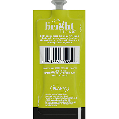 The Bright Tea Co. Jasmine Green Tea Freshpack Compatible with Flavia Aroma, Flavia Creation 300, FLAVIA Creation 600 - Green Tea - 100 / Carton (48023)
