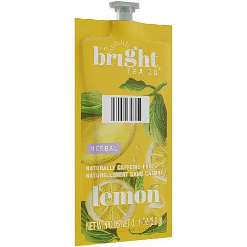 The Bright Tea Co. Lemon Herbal Tea Freshpack Compatible with Flavia Aroma, Flavia Creation 300, FLAVIA Creation 600 - Herbal Tea - 100 / Carton (48022)