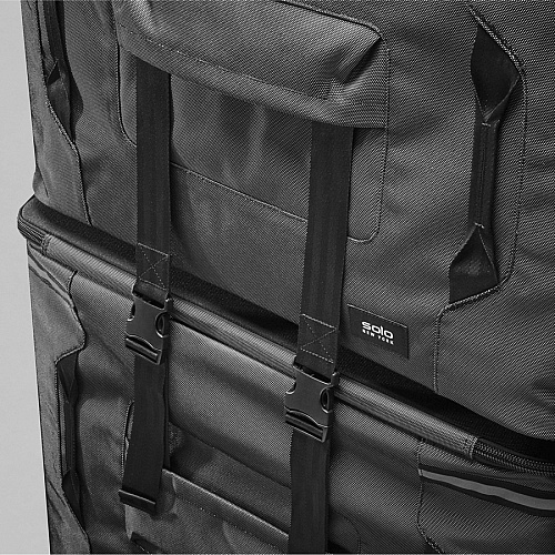 Solo PRO TRANSPORTER 128 Roller Travel/Luggage Bottom Case- Box 1 of 2 - Black Bump Resistant - 20.5" Height x 26" Width x 18.8" Depth - 33.81 gal Volume Capacity - 1 Each (SSC11110)