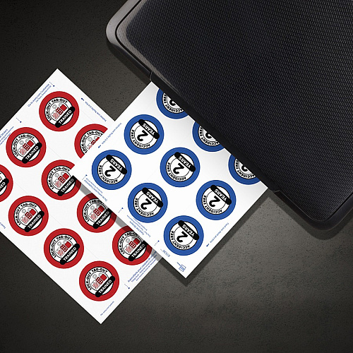 Avery Waterproof Vinyl Stickers, 2? Diameter, Laser, 60ct Round Shape - Full-Bleed Design - Printable, Water Proof, Fade Resistant, UV Coated, Permanent Adhesive, Water Resistant, Durable, Chemical Resistant, Abrasion Resistant - 2" Diameter - Whi (61536)