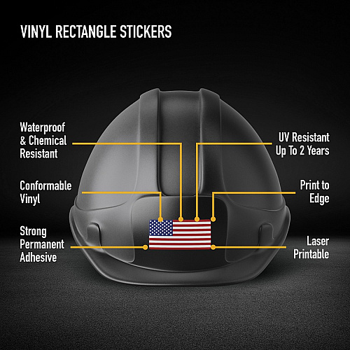 Avery Waterproof Vinyl Stickers, 1? x 2? , Laser, 120ct Rectangle Shape - Full-Bleed Design - Printable, Water Proof, Fade Resistant, UV Coated, Permanent Adhesive, Water Resistant, Durable, Chemical Resistant, Abrasion Resistant - 1" Height x 2"  (61537)