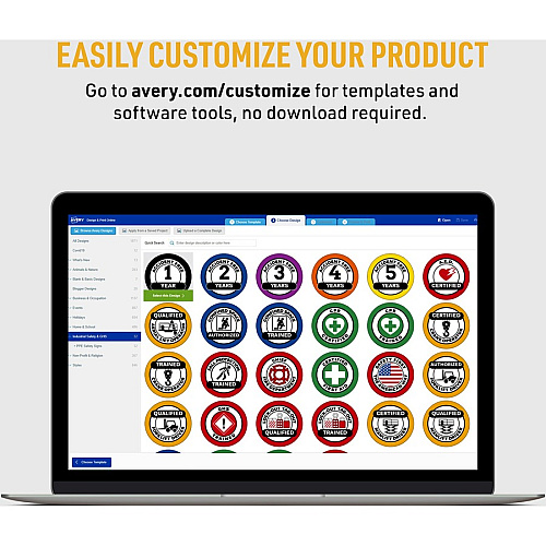 Avery Waterproof Vinyl Stickers, 2? x 2? , Laser, 60ct Square Shape - Full-Bleed Design - Printable, Water Proof, Fade Resistant, UV Coated, Permanent Adhesive, Water Resistant, Durable, Chemical Resistant, Abrasion Resistant - 2" Height x 2" Widt (61538)