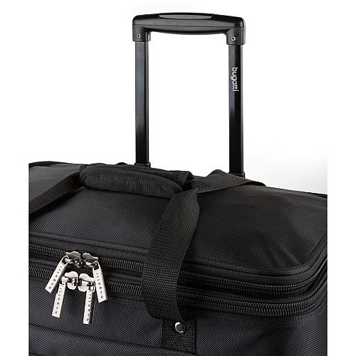 bugatti Travel/Luggage Case for 17.3" Notebook - Black Polyester Body - Telescoping Handle, Handle - 17.3" Height x 18.3" Width x 11" Depth - 1 Each (BZCW1645BK)