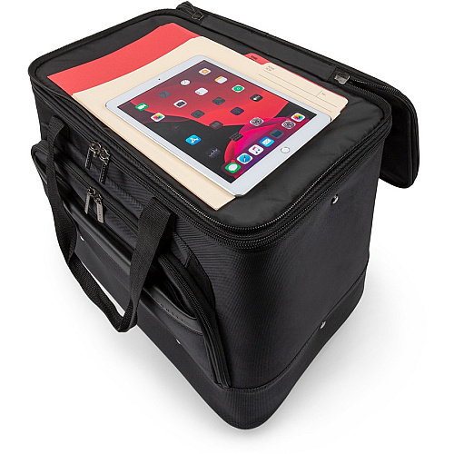 bugatti Travel/Luggage Case for 17.3" Notebook - Black Polyester Body - Telescoping Handle, Handle - 17.3" Height x 18.3" Width x 11" Depth - 1 Each (BZCW1645BK)