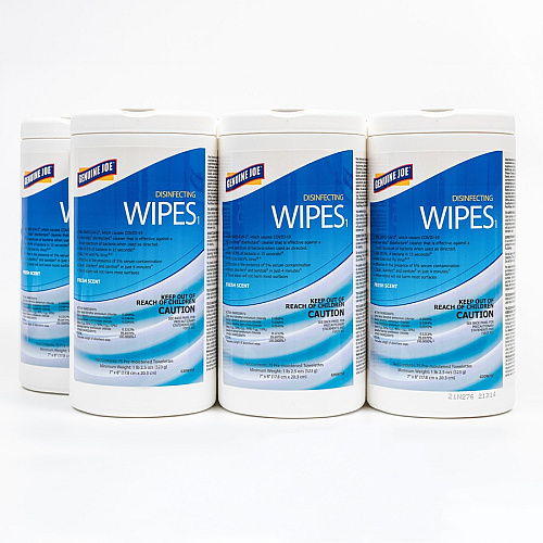 Genuine Joe Disinfecting Wipes Ready-To-Use - Fresh Citrus Scent - 8" Length x 7" Width - Pre-moistened, Strong, Absorbent - White - 75/Tub - 6 / Carton (GJOW75F)