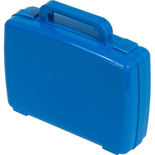 Deflecto Antimicrobial Storage Case Blue External Dimensions: 8.6" Width x 10.2" Depth x 2.7" Height - Snap-tight Closure - Plastic - Blue - For Photo, Art/Craft Supplies - 1 Each (39506BLU)