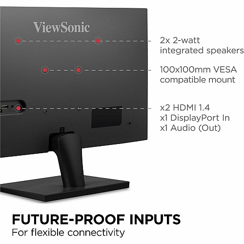 ViewSonic VA2715-2K-MHD 27 Inch 1440p LED Monitor with Adaptive Sync, Ultra-Thin Bezels, HDMI and DisplayPort Inputs for Home and Office