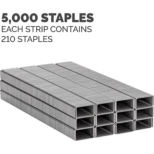 Fellowes ¼" Full Strip of Staples 5000pk ( 1/4" - for Paper - Silver - 1 Each 5010801)