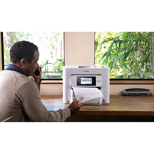 Epson WorkForce Pro WF-C4810 Inkjet Multifunction Printer - Color Copier/Fax/Printer/Scanner - Automatic Duplex Print - Color Scanner - 1200 dpi Optical Scan - Color Fax - Wireless LAN - For Plain Paper Print - 1 Each (C11CJ05205)