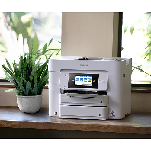 Epson WorkForce Pro WF-C4810 Inkjet Multifunction Printer - Color Copier/Fax/Printer/Scanner - Automatic Duplex Print - Color Scanner - 1200 dpi Optical Scan - Color Fax - Wireless LAN - For Plain Paper Print - 1 Each (C11CJ05205)