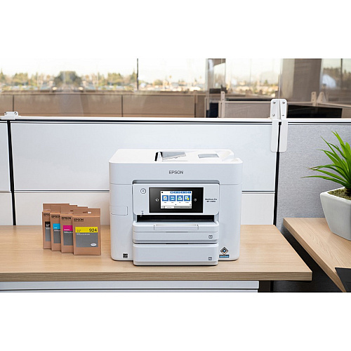 Epson WorkForce Pro WF-C4810 Inkjet Multifunction Printer - Color Copier/Fax/Printer/Scanner - Automatic Duplex Print - Color Scanner - 1200 dpi Optical Scan - Color Fax - Wireless LAN - For Plain Paper Print - 1 Each (C11CJ05205)