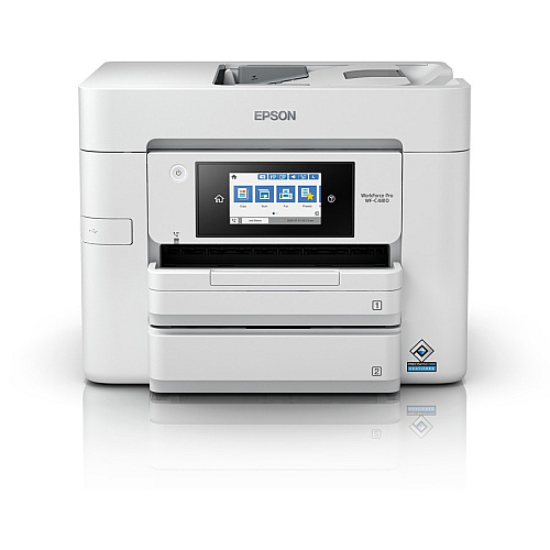 Epson WorkForce Pro WF-C4810 Inkjet Multifunction Printer - Color Copier/Fax/Printer/Scanner - Automatic Duplex Print - Color Scanner - 1200 dpi Optical Scan - Color Fax - Wireless LAN - For Plain Paper Print - 1 Each (C11CJ05205)