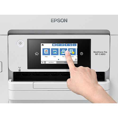 Epson WorkForce Pro WF-C4810 Inkjet Multifunction Printer - Color Copier/Fax/Printer/Scanner - Automatic Duplex Print - Color Scanner - 1200 dpi Optical Scan - Color Fax - Wireless LAN - For Plain Paper Print - 1 Each (C11CJ05205)