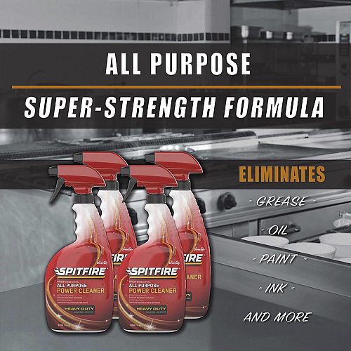 Diversey Spitfire Power Cleaner Ready-To-Use - 32 fl oz (1 quart) - Fresh ScentSpray Bottle - 8 / Carton - Heavy Duty - Red (CBD540014)