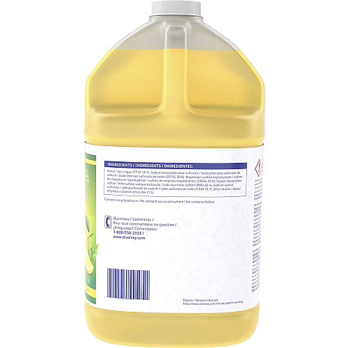 Diversey Limon Pot And Pan Detergent Ready-To-Use/Concentrate - 128 fl oz (4 quart) - Lemon Fresh Scent - pH Balanced, Long Lasting, Pleasant Scent - Yellow - 2 / Carton (CBD95729360)