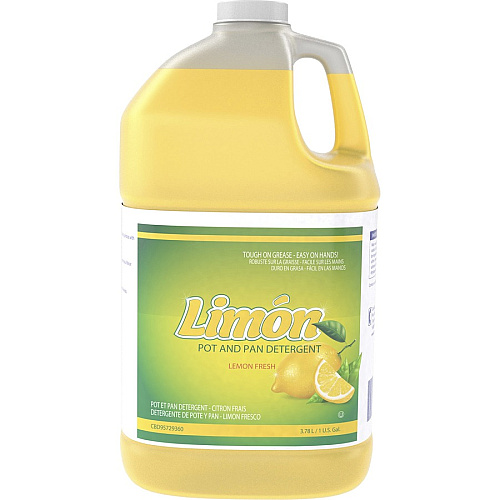 Diversey Limon Pot And Pan Detergent Ready-To-Use/Concentrate - 128 fl oz (4 quart) - Lemon Fresh Scent - pH Balanced, Long Lasting, Pleasant Scent - Yellow - 2 / Carton (CBD95729360)