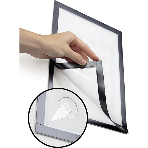 DURABLE DuraFrame Wallpaper 8.50" x 11" Frame Size - Wall Mountable - Horizontal, Vertical - Sturdy, Anti-glare - Black - 1 Each (400501)