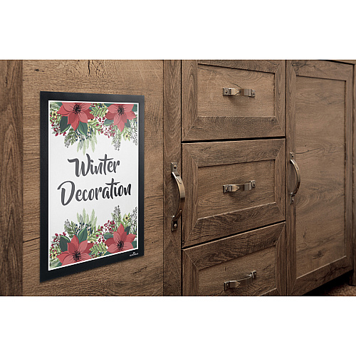 DURABLE DuraFrame Wallpaper 8.50" x 11" Frame Size - Wall Mountable - Horizontal, Vertical - Sturdy, Anti-glare - Black - 1 Each (400501)