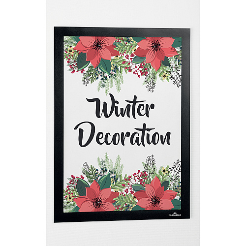 DURABLE DuraFrame Wallpaper 8.50" x 11" Frame Size - Wall Mountable - Horizontal, Vertical - Sturdy, Anti-glare - Black - 1 Each (400501)
