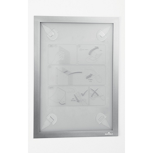 DURABLE DuraFrame Wallpaper 8.50" x 11" Frame Size - Wall Mountable - Horizontal, Vertical - Sturdy, Anti-glare - White - 1 Each (400523)