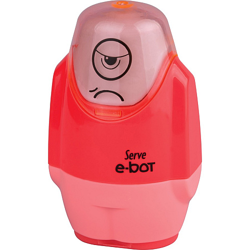 Serve E-Bot Eraser & Sharpener 2 Hole(s) - Plastic - Multicolor - 1 Each (EBOT9KTKR)