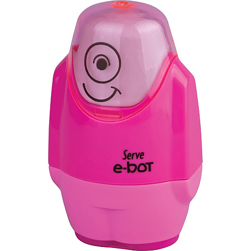 Serve E-Bot Eraser & Sharpener 2 Hole(s) - Plastic - Multicolor - 1 Each (EBOT9KTKR)