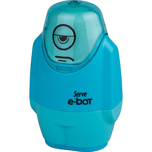 Serve E-Bot Eraser & Sharpener 2 Hole(s) - Plastic - Multicolor - 1 Each (EBOT9KTKR)