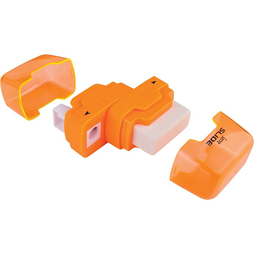 Serve Slide Eraser & Sharpener Plastic - Multicolor - 1 Each (SLIDE9KTKR)