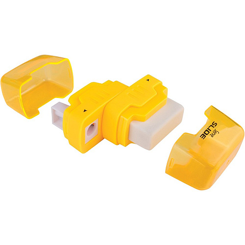 Serve Slide Eraser & Sharpener Plastic - Multicolor - 1 Each (SLIDE9KTKR)