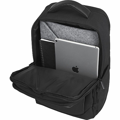 bugatti Carrying Case (Backpack) for 15.6" Notebook - Black Damage Resistant - Polyester Body - Shoulder Strap, Handle - 16.8" Height x 11.8" Width x 7.3" Depth - 1 Each (BKP106BK)