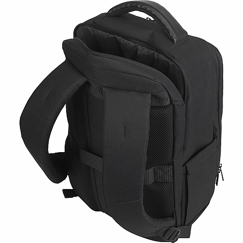 bugatti Carrying Case (Backpack) for 15.6" Notebook - Black Damage Resistant - Polyester Body - Shoulder Strap, Handle - 16.8" Height x 11.8" Width x 7.3" Depth - 1 Each (BKP106BK)