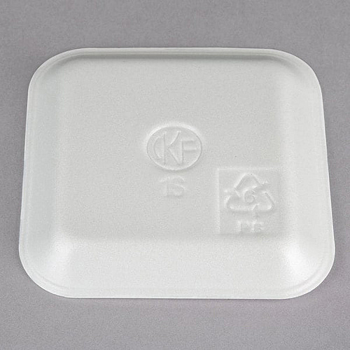 SEPG Genpak Supermarket Meat Trays Food, Meat - White - Foam Body - 1000 / Carton (068004)