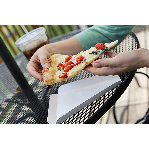 SEPG Southern Champ Pizza Wedge Trays Serving, Pizza - White - Paper Body - 500 / Carton (009078)