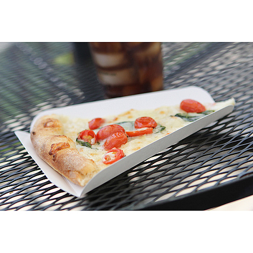 SEPG Southern Champ Pizza Wedge Trays Serving, Pizza - White - Paper Body - 500 / Carton (009078)