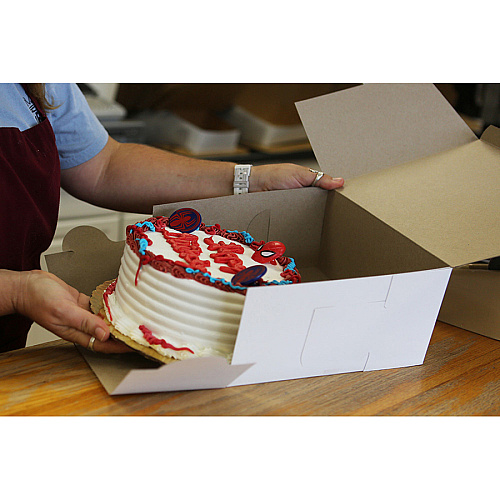 SCT Standard Bakery Boxes External Dimensions: 9" Width x 4" Depth x 9" Height - Standard Duty - Paperboard - White - For Storage, Transportation, Bakery - 200 / Carton (159325)