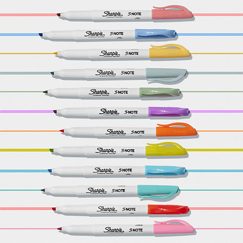 Sharpie S-Note Creative Markers, Chisel Tip Chisel Marker Point - Assorted Ink - 24 / Pack (2158059)