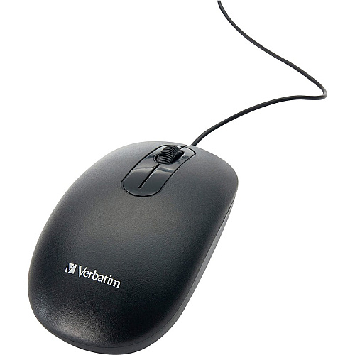 Verbatim Wired Keyboard and Mouse USB Cable Keyboard - USB Mouse - 1000 dpi - Multimedia Hot Key(s) - Symmetrical - Compatible with Linux, Windows, ChromeOS, Mac, PC, Mac OS - 1 Each (70734)
