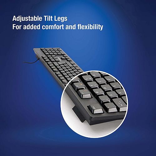 Verbatim Wired Keyboard Cable Connectivity - USB Interface - Multimedia Hot Key(s) - Linux, ChromeOS, Mac OS, Windows, Mac, PC (70735)