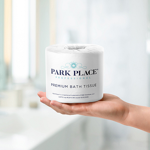 Park Place&reg; Pro Standard Toilet Paper, 2-Ply, 420 Sheets, 24 Rolls 2 Ply - 420 Sheets/Roll - Embossed Pattern - White - 24 Rolls Per CartonCarton - 24 / Carton (PRKVBT24)