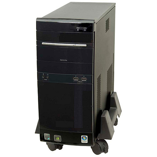 Data Accessories Company MP-63-BLK Mobile CPU Tower Stand 10.25" Width - Floor - Plastic - Black - TAA Compliant (02150)