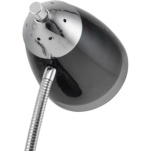 Victory Light V-Light Organizer Desk Lamp 10 W LED Bulb - Chrome - Flexible Arm - Desk Mountable - Black, Chrome, Translucent - for Desk, Tablet, Phone (SVCA2148104B)